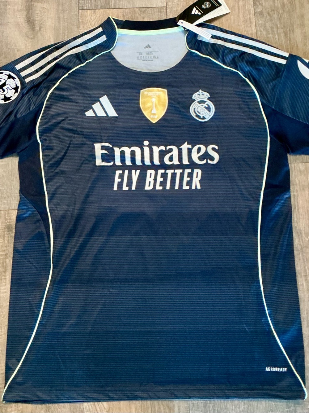 Real Madrid Jude Bellingham #5 Adidas 'Emirates Fly Better' Navy Jersey